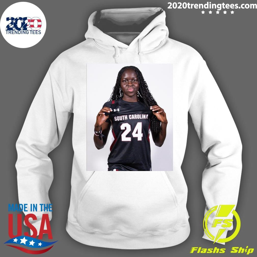 Freshman Agot Makeer during the 2026 NCAA Tournament Shirt
