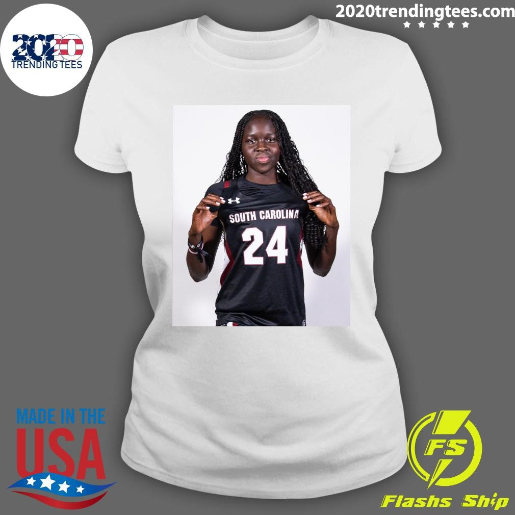 Freshman Agot Makeer during the 2026 NCAA Tournament Shirt