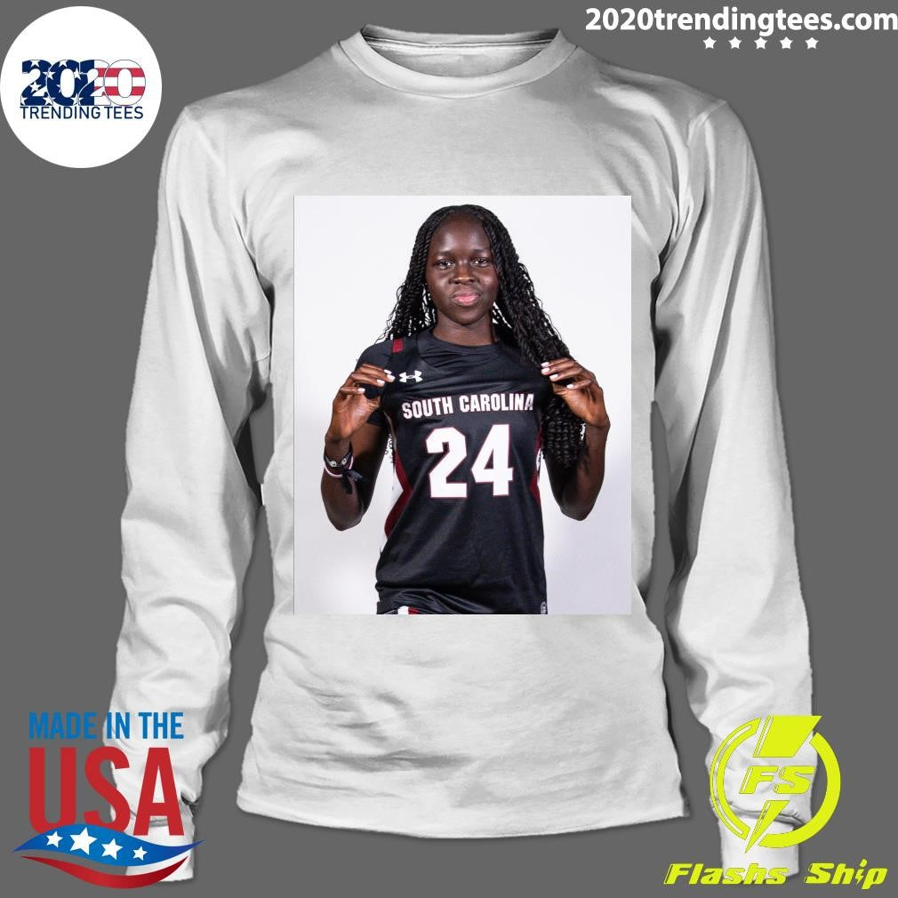 Freshman Agot Makeer during the 2026 NCAA Tournament Shirt