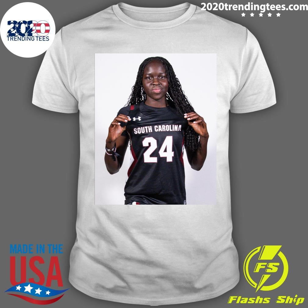 Freshman Agot Makeer during the 2026 NCAA Tournament Shirt