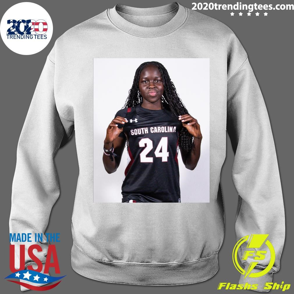 Freshman Agot Makeer during the 2026 NCAA Tournament Shirt