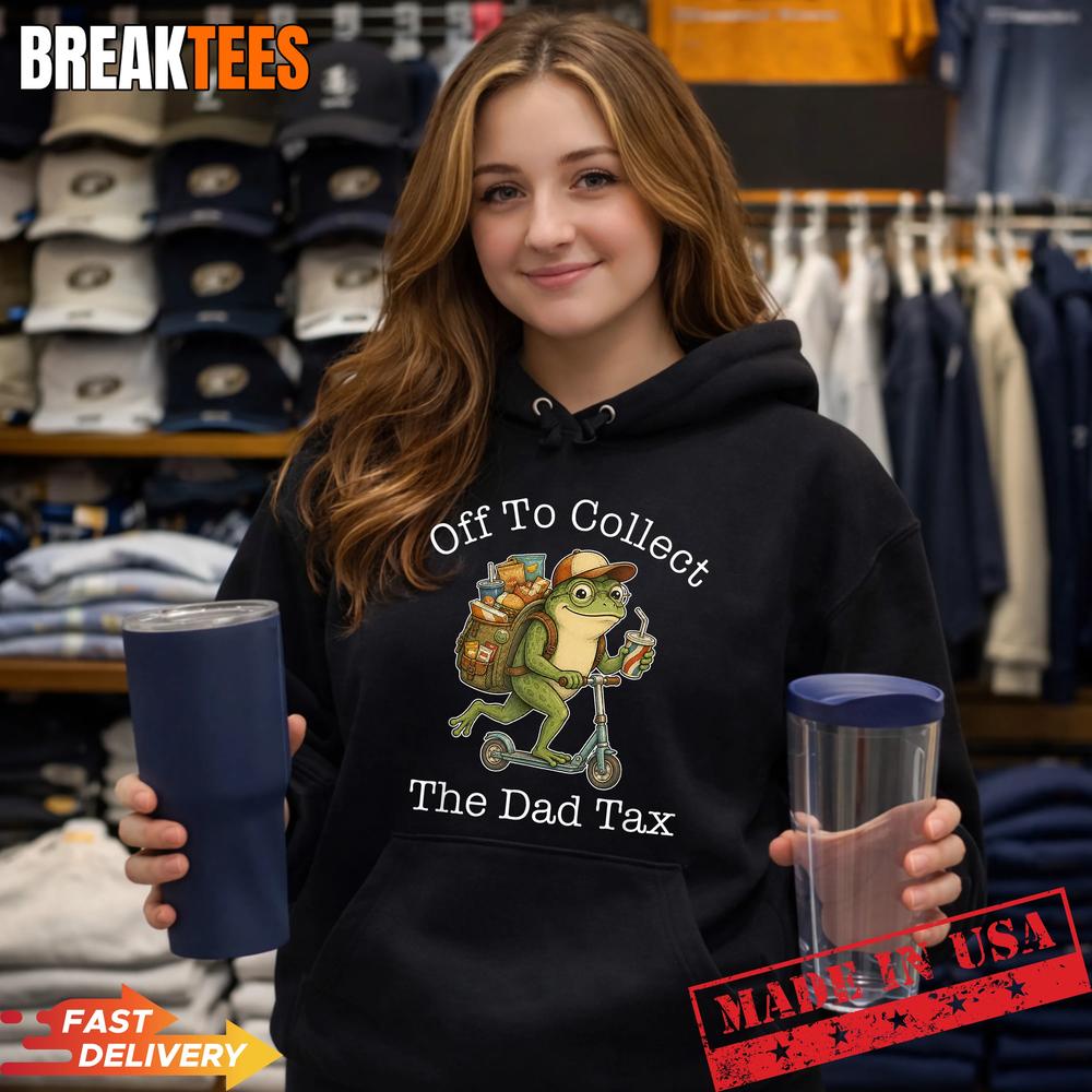 Frog Dad Jokes Funny Father’s Day Off to Collect The Dad Tax T-Shirt