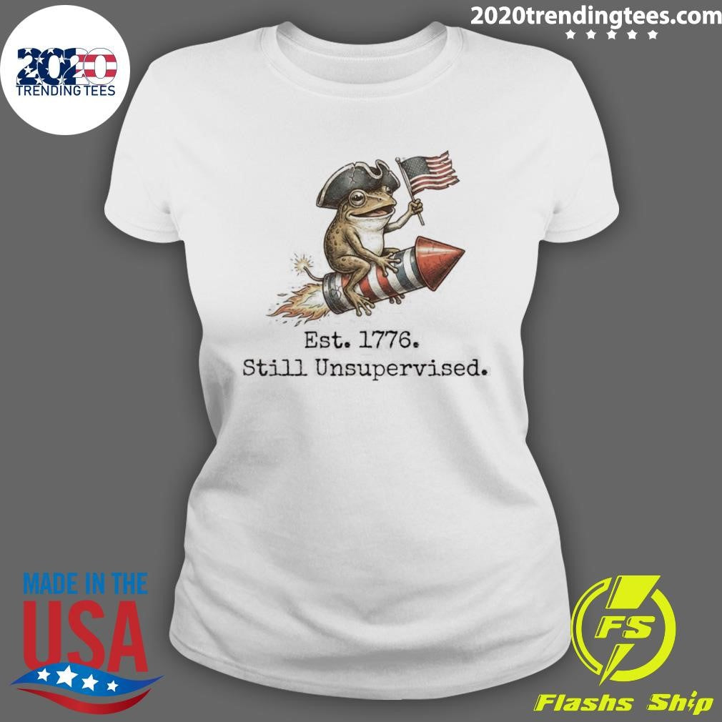 Frog Est 1776 Still Unsupervised American 250th Anniversary Shirt