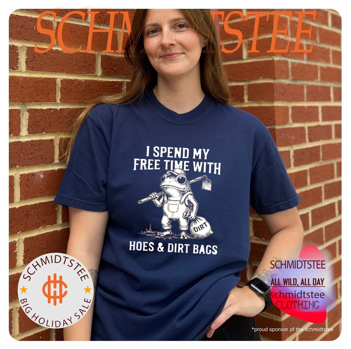 Frog I spend my free time with hoes & dirt bags shirt