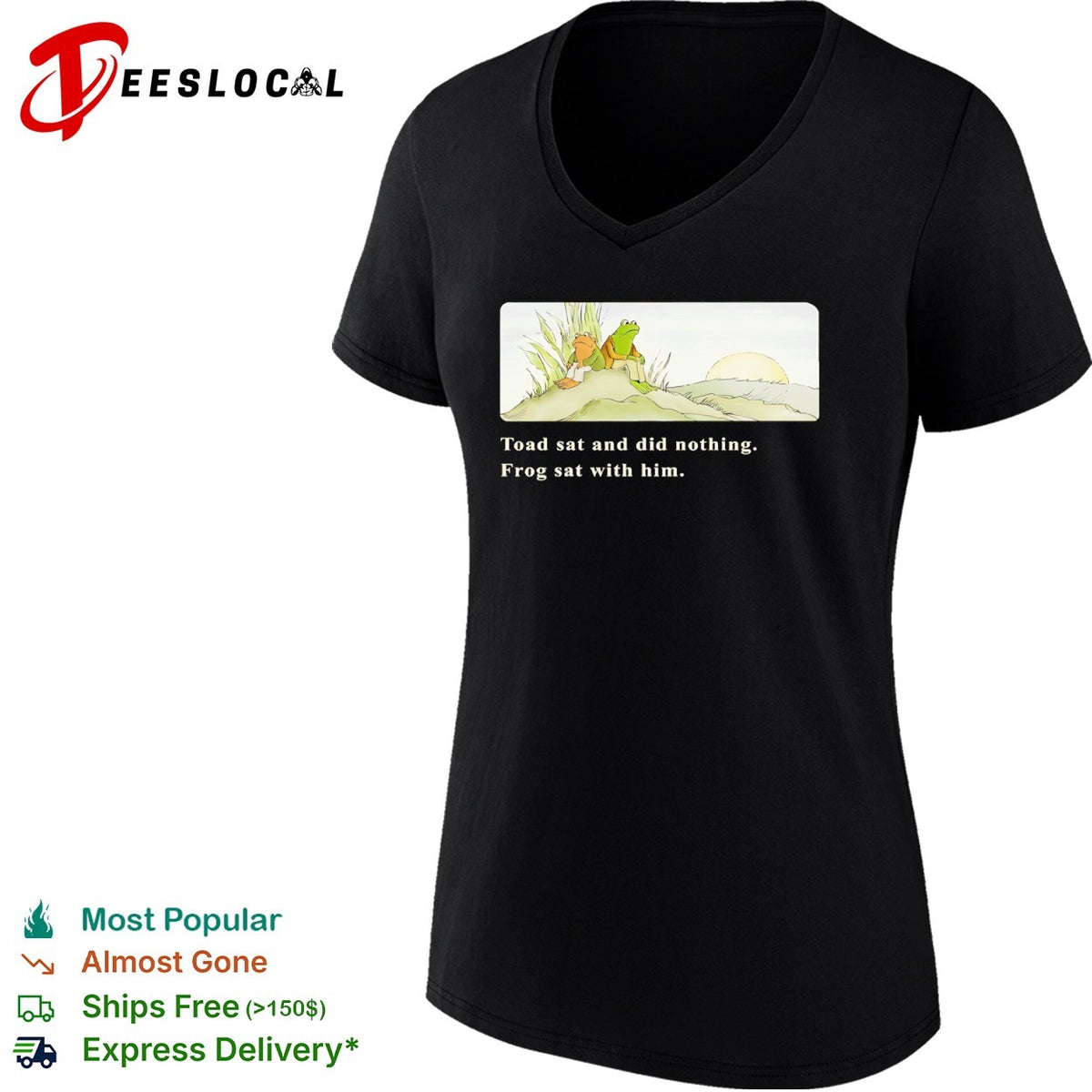 Frog and Toad sat and did nothing Frog sat with him shirt