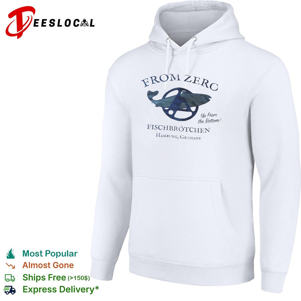 From Zero Up From the Bottom Fischbrotchen Hamburg Germany Anarchy Fish shirt