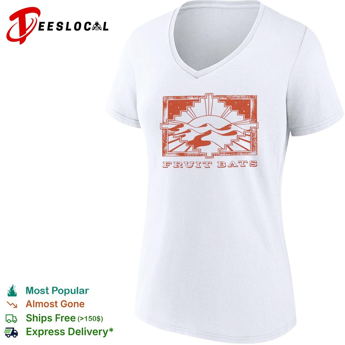 Fruit Bats Band Sun Desert Landscape Art shirt
