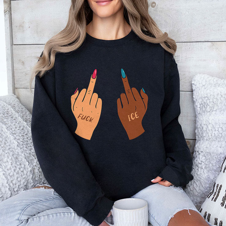 Fuck Ice Middle Fingers Protect Immigrants Anti Ice T Shirt