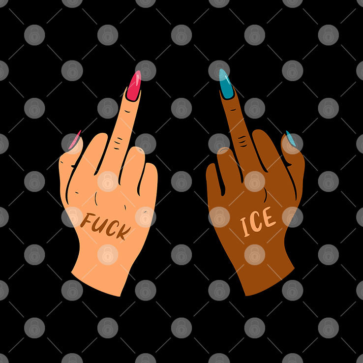 Fuck Ice Middle Fingers Protect Immigrants Anti Ice T Shirt