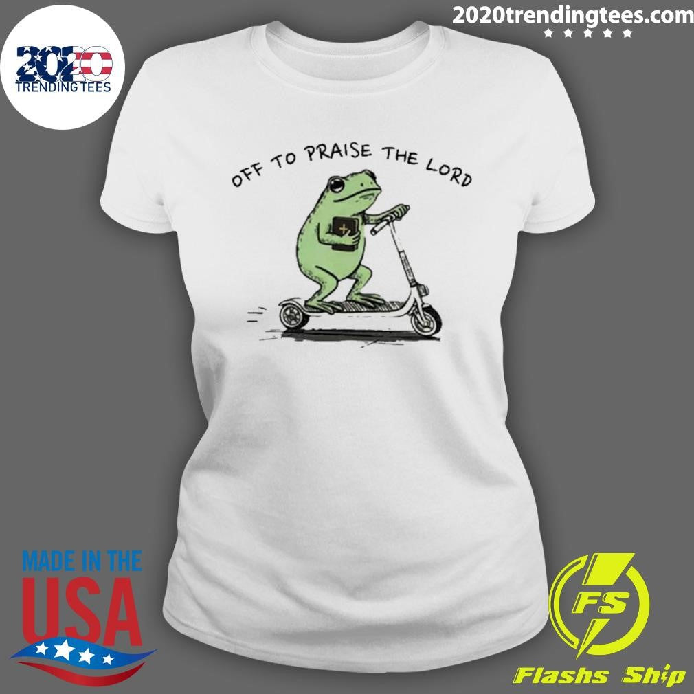 Funny Frog Off To Praise The Lord Bible Study Shirt