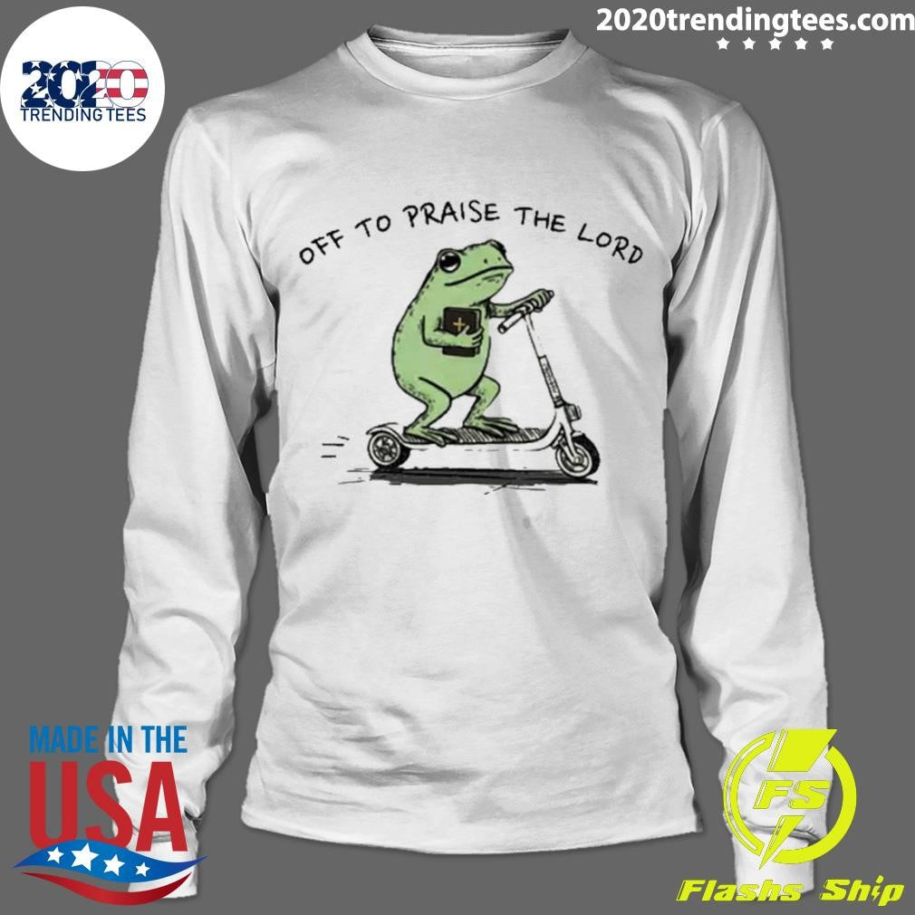Funny Frog Off To Praise The Lord Bible Study Shirt