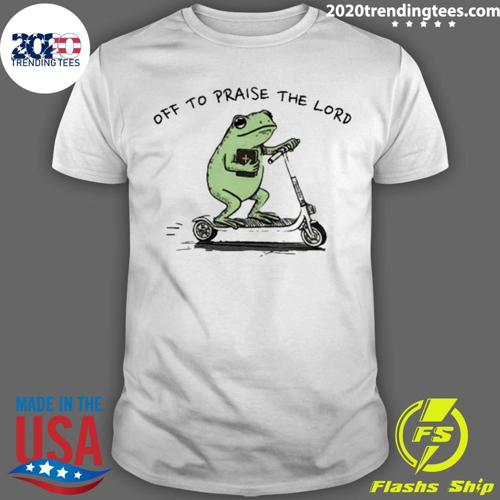 Funny Frog Off To Praise The Lord Bible Study Shirt