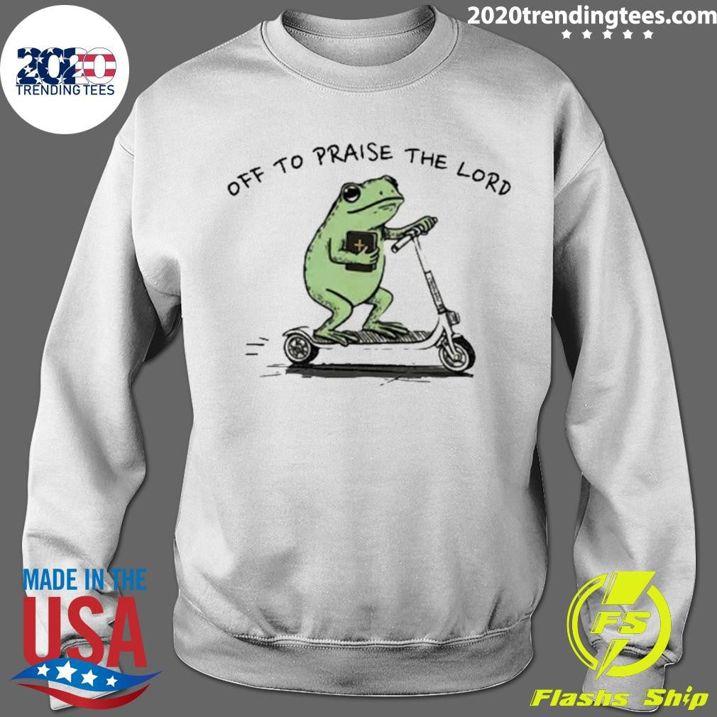 Funny Frog Off To Praise The Lord Bible Study Shirt