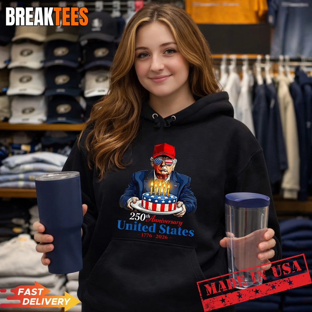 Funny Trump Celebrate 250th America Birthday US Anniversary Shirt