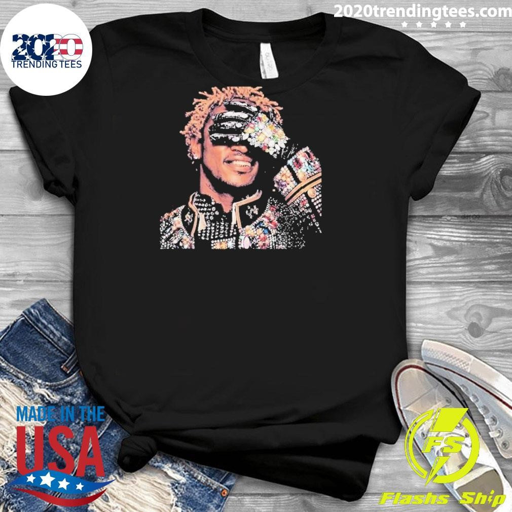 Future Rapper I Never Liked You Album Cover Jeweled Glove Diamond Bling Shirt