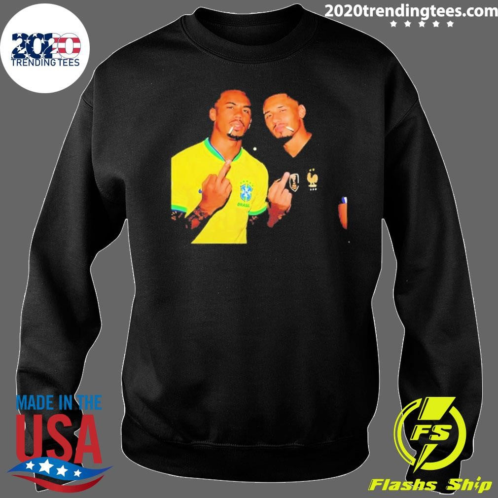 Gabriel Magalhães And William Saliba Smoking Middle Finger Meme Shirt