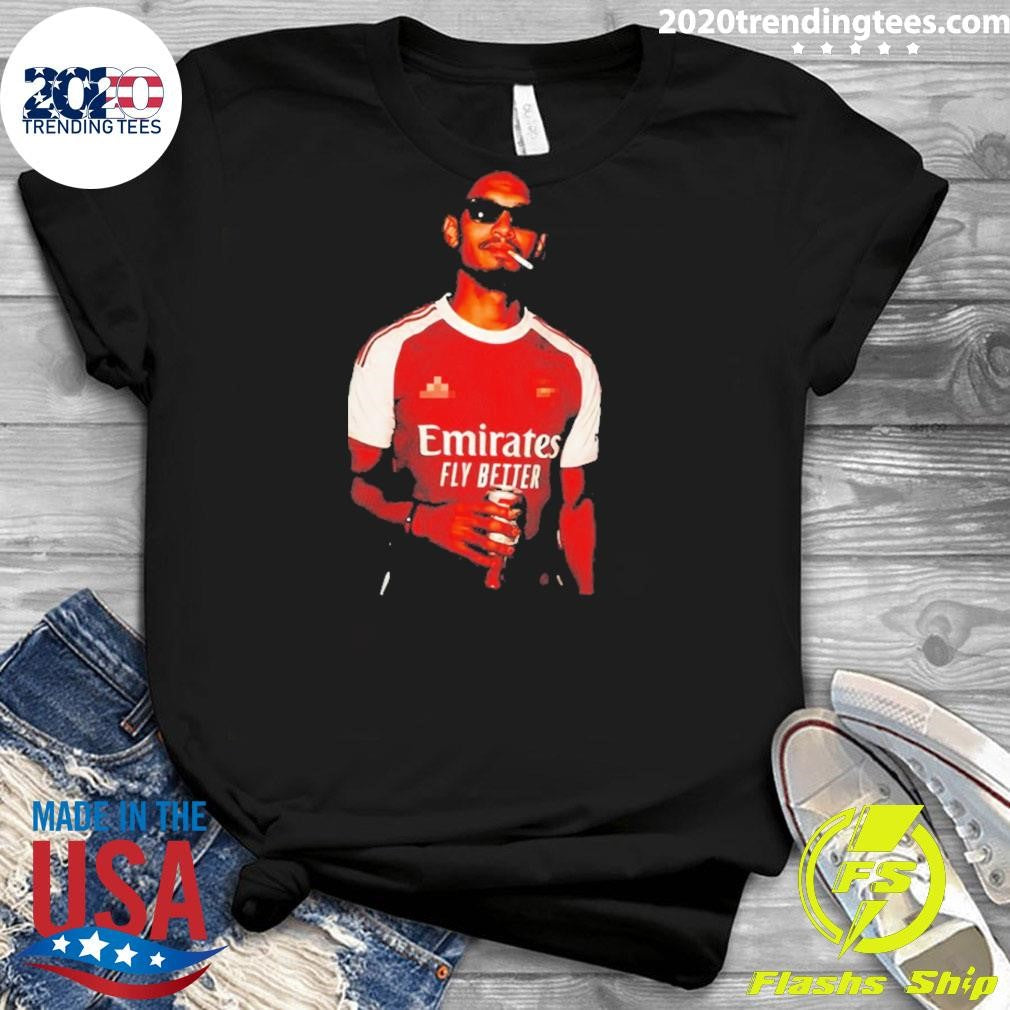 Gabriel Magalhaes Arsenal Jersey Smoking Shirt