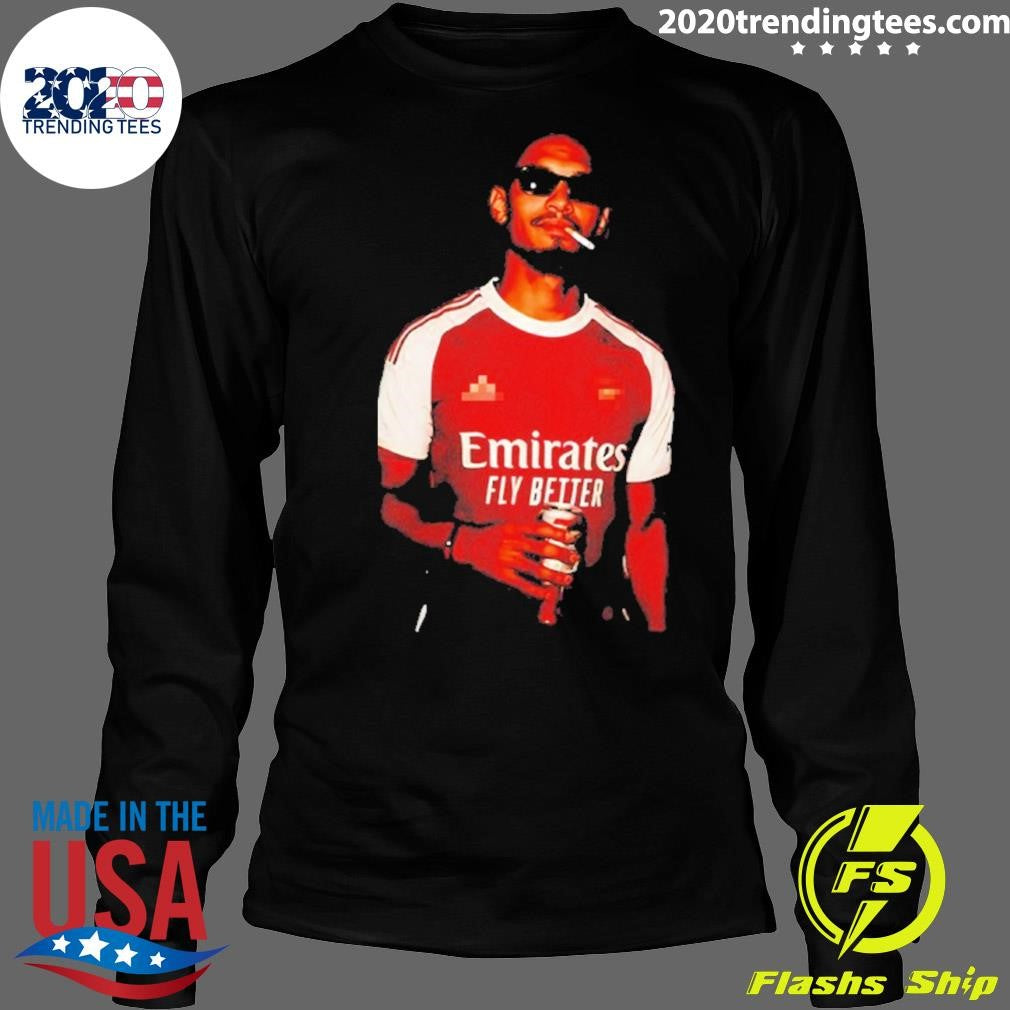 Gabriel Magalhaes Arsenal Jersey Smoking Shirt