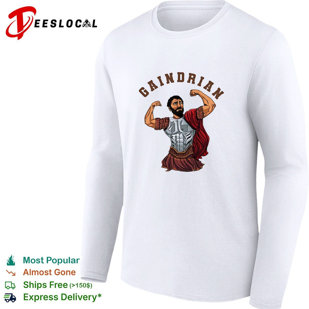 Gaindrian muscle arm posing shirt