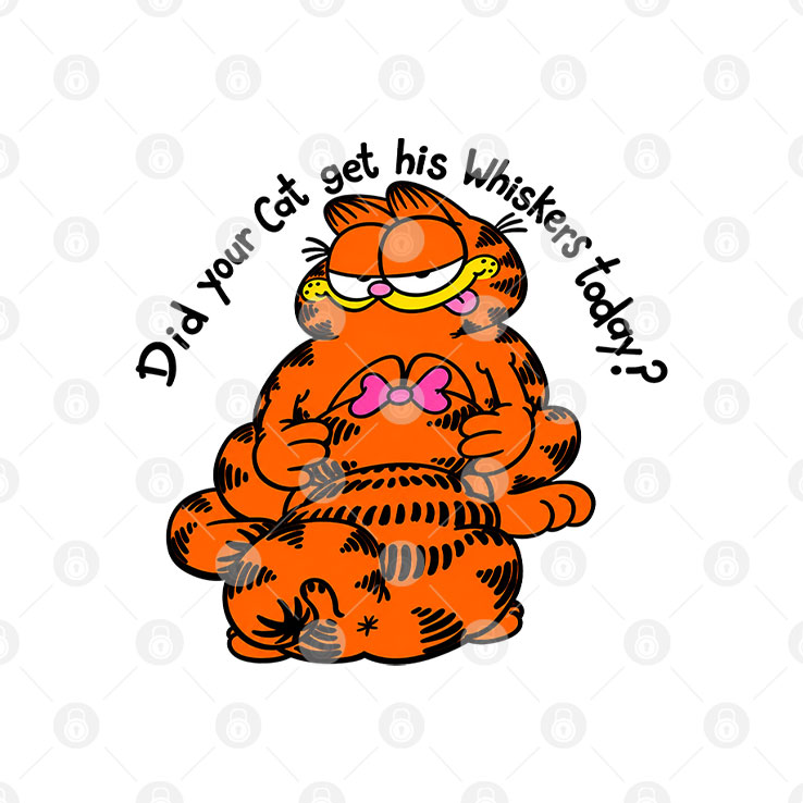 Garfield Did Your Cat Get His Whiskers Today Shirt