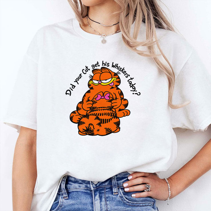 Garfield Did Your Cat Get His Whiskers Today Shirt