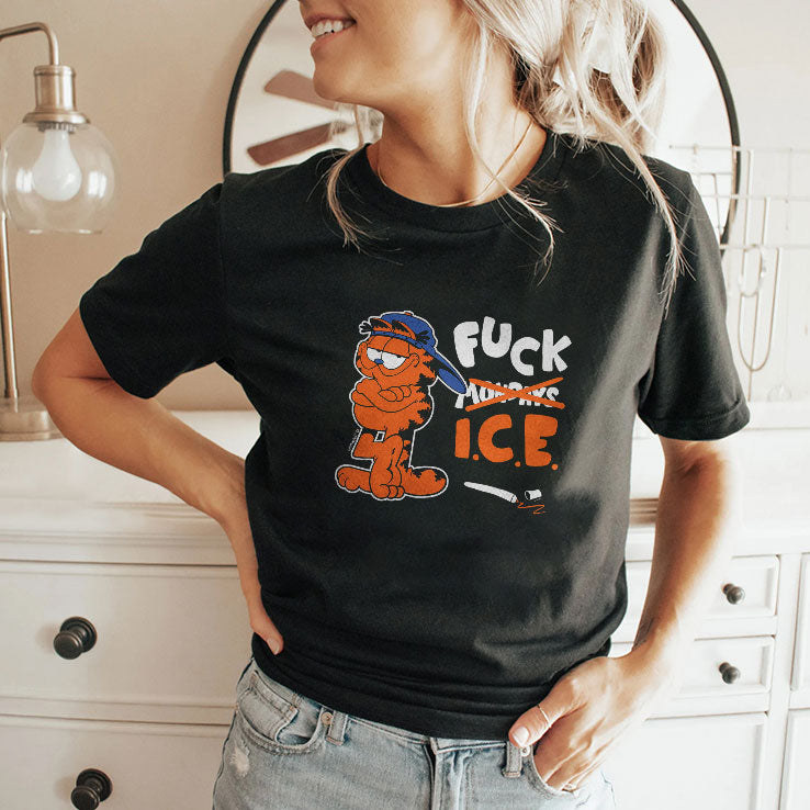 Garfield Says Fuck ICE Shirt