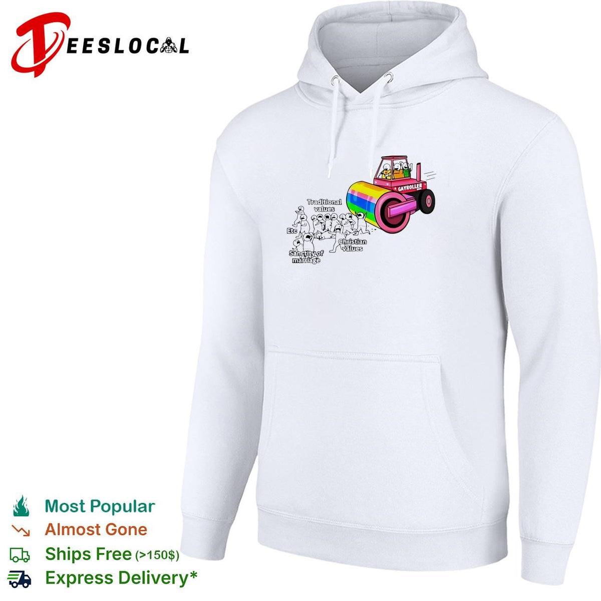 Gayroller rainbow steamroller LGBTQ pride funny shirt