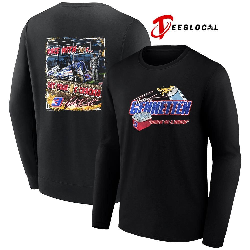 Gennetten throw me a Busch race with squirrels signature shirt