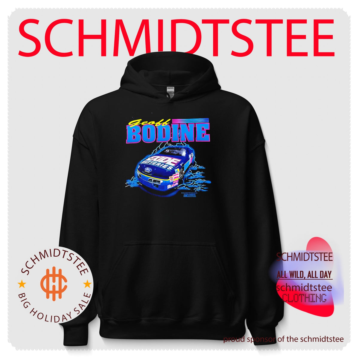 Geoff Bodine Exide Batteries NASCAR Ford Thunderbird shirt