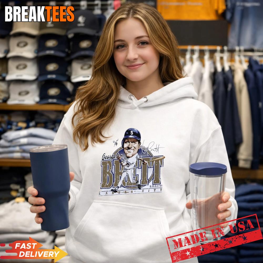 George Brett Kansas City Royals Baseball Bruce Stark Signature T-Shirt