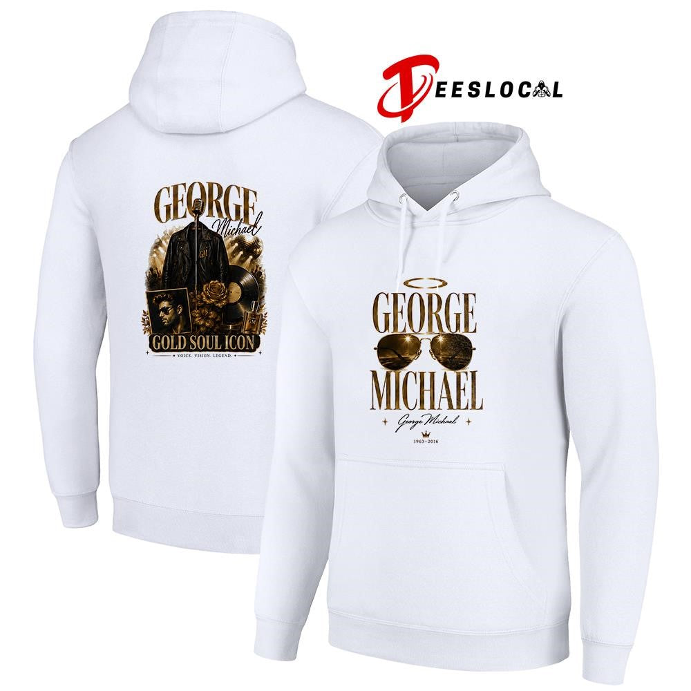 George Michael Gold soul icon voice vision legend graphic shirt