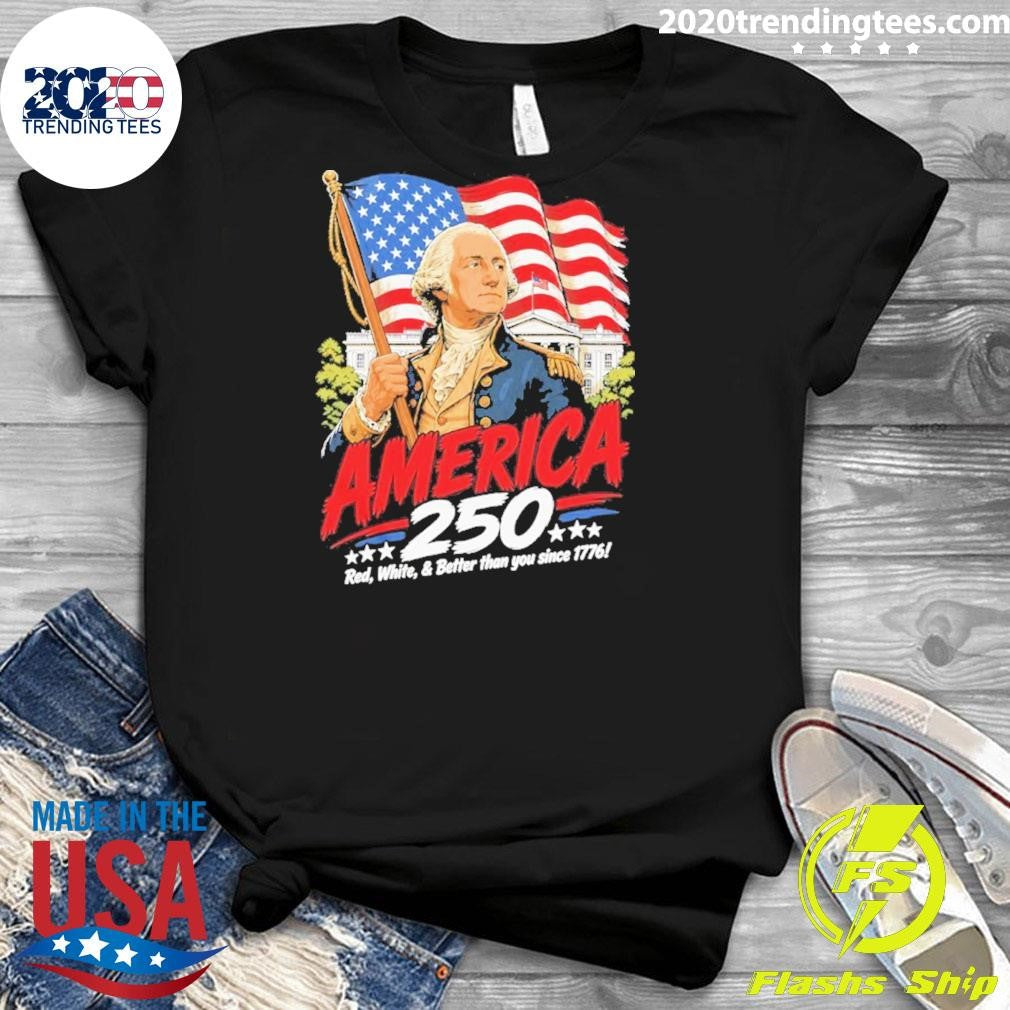 George Washington 250 Patriotic 4th Of July Graphic Shirt