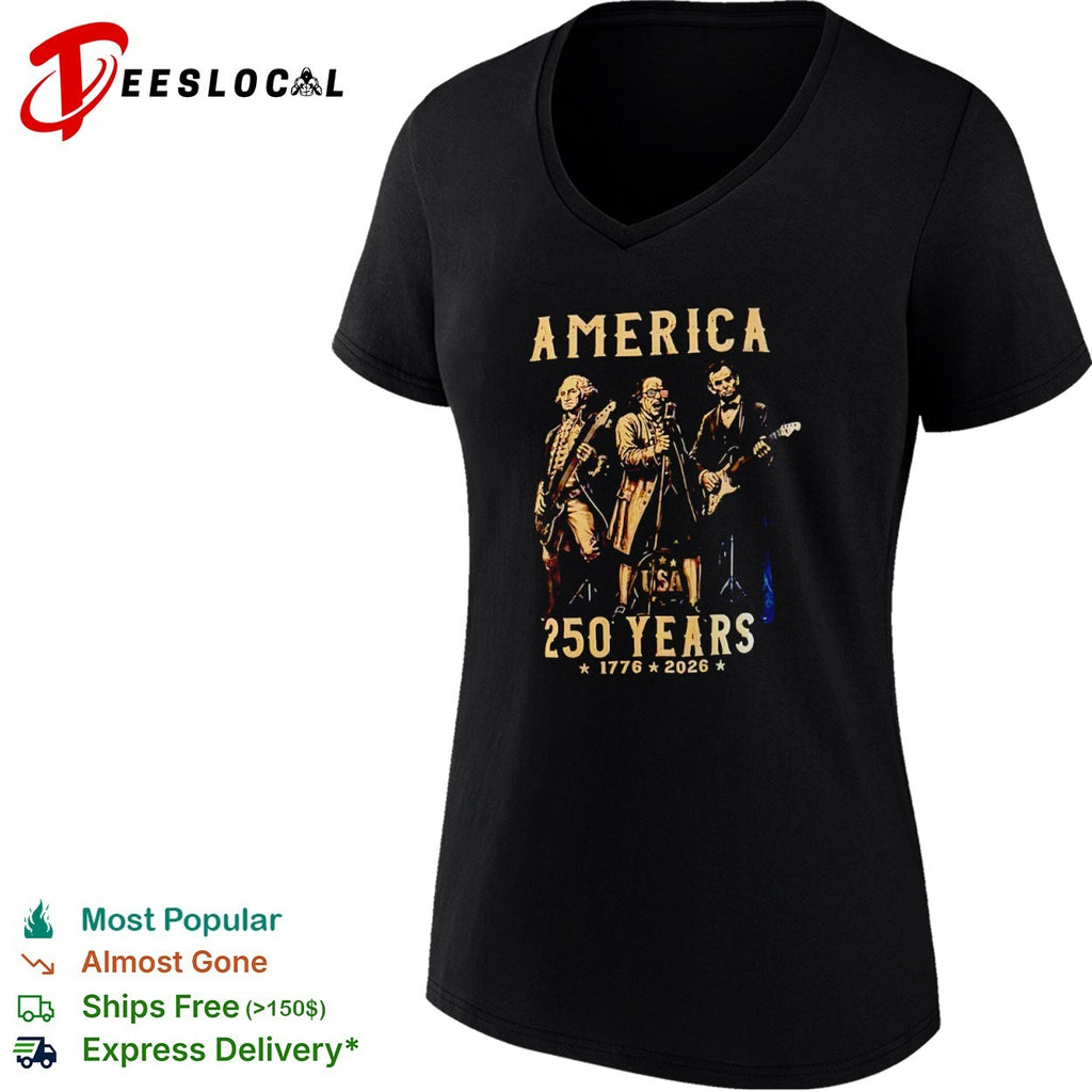 George Washington Benjamin Franklin Abraham Lincoln America 250 Years 1776 2026 shirt