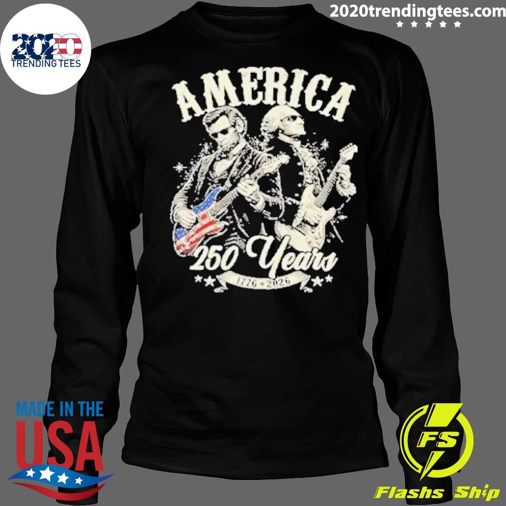 George Washington Lincoln Playing Guitar 250 Years Shirt