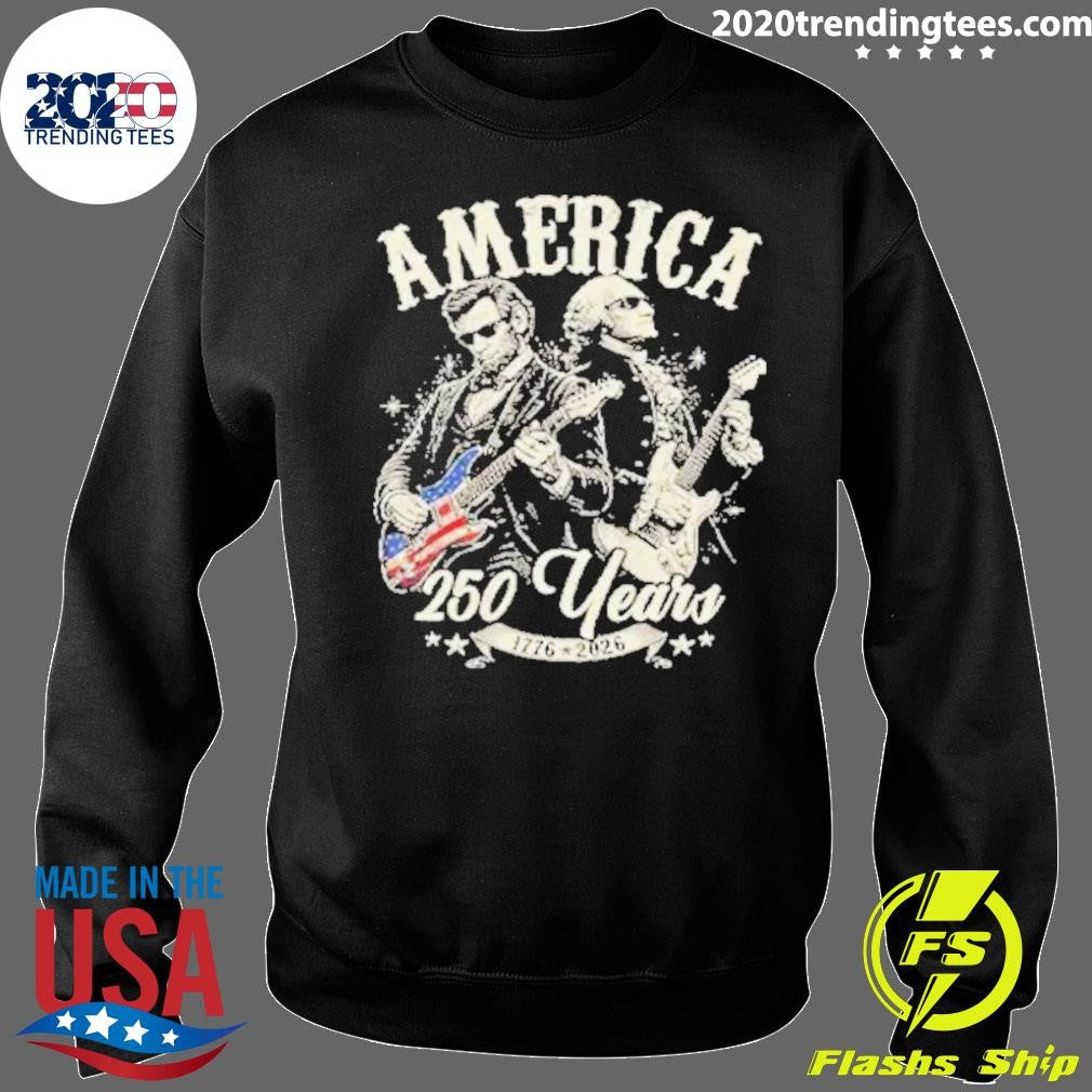 George Washington Lincoln Playing Guitar 250 Years Shirt