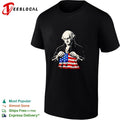 George Washington knitting American flag patriotic artwork shirt