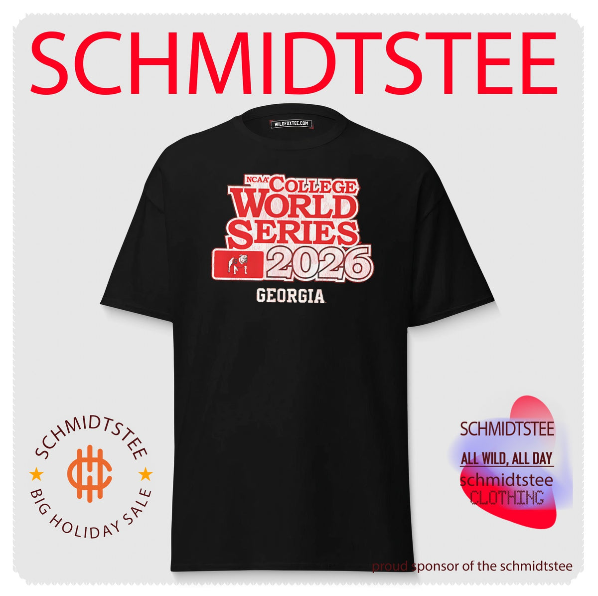 Georgia Baseball 2026 College World Series logo shirt