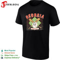 Georgia Baseball G logo with crossed bats and grid background university shirt