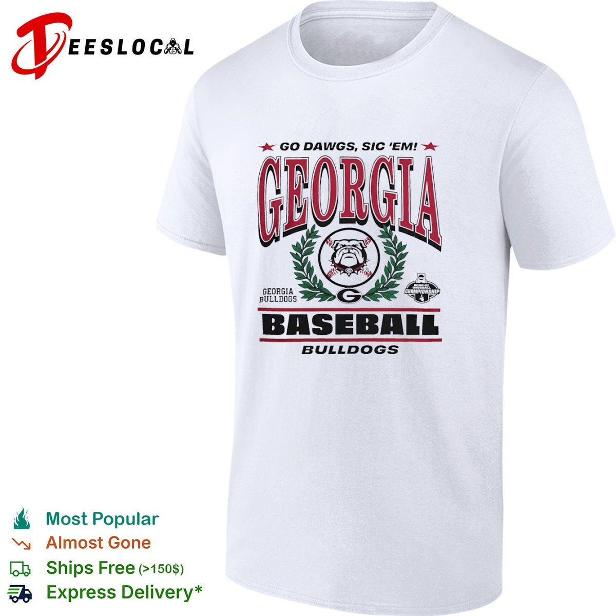 Georgia Bulldogs Baseball 2026 D1 Championship Go Dawgs Sic Em Bulldogs shirt