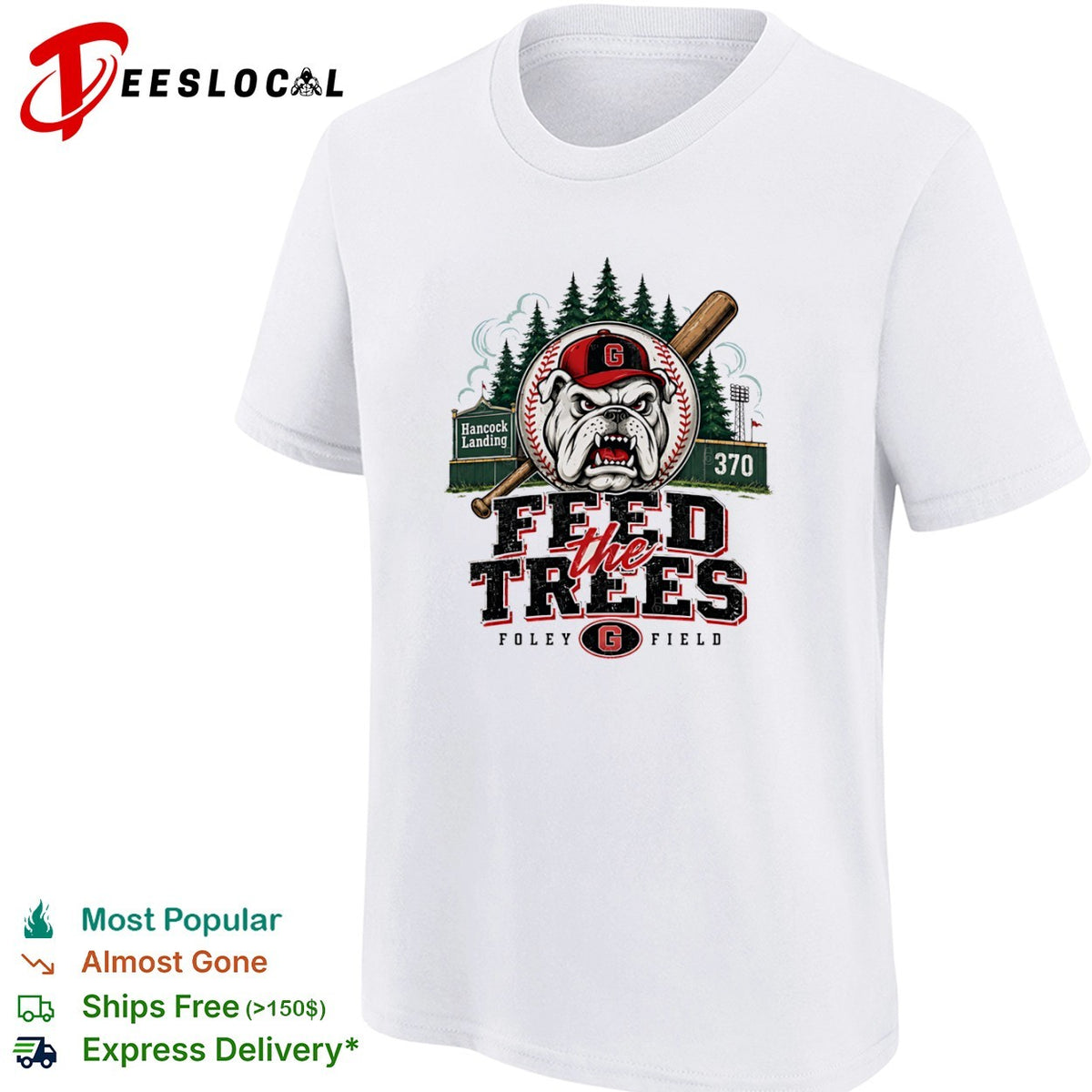 Georgia Bulldogs Feed the Trees Foley Field Hancock Landing Baseball NCAA shirt