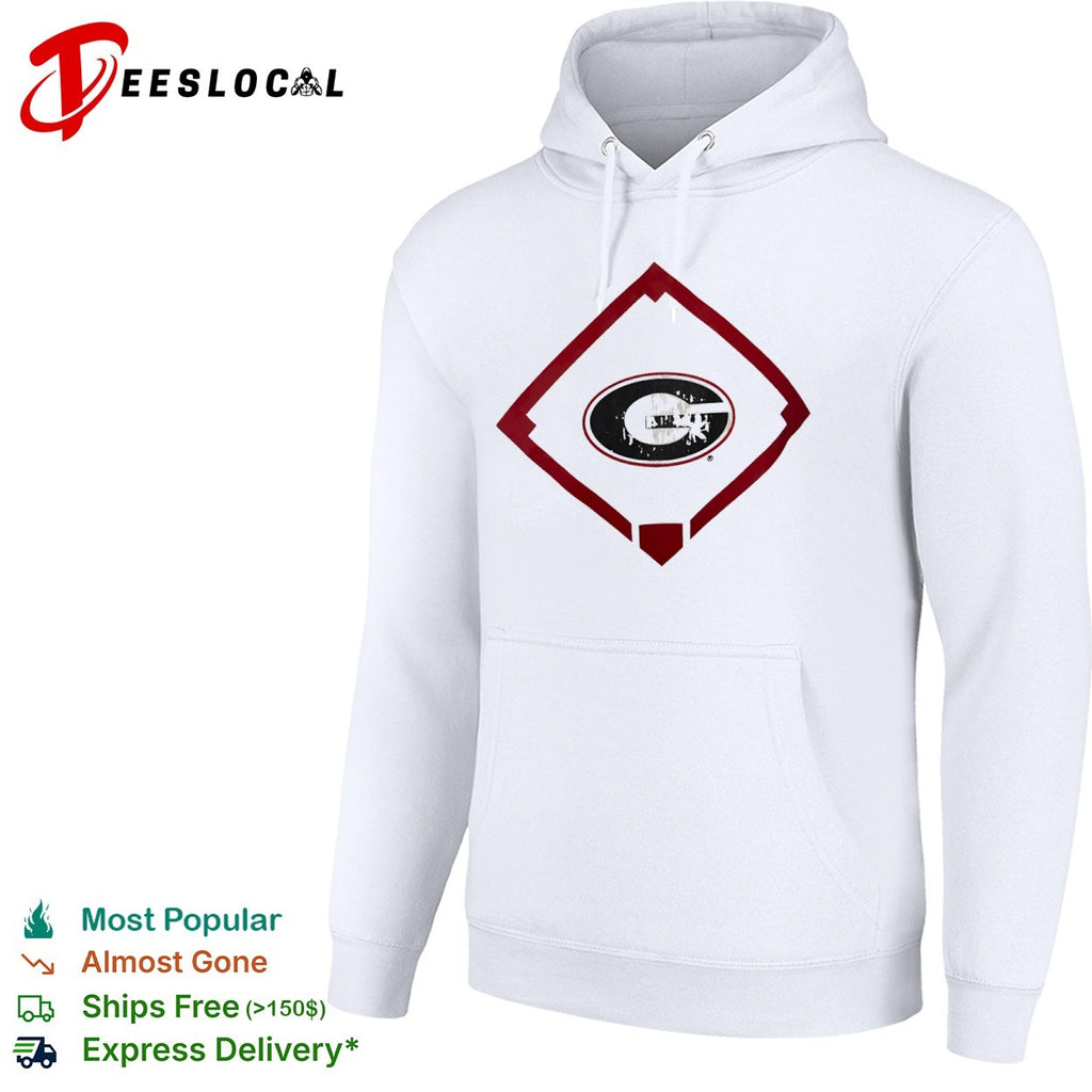Georgia Bulldogs Logo with Baseball Diamond Field shirt