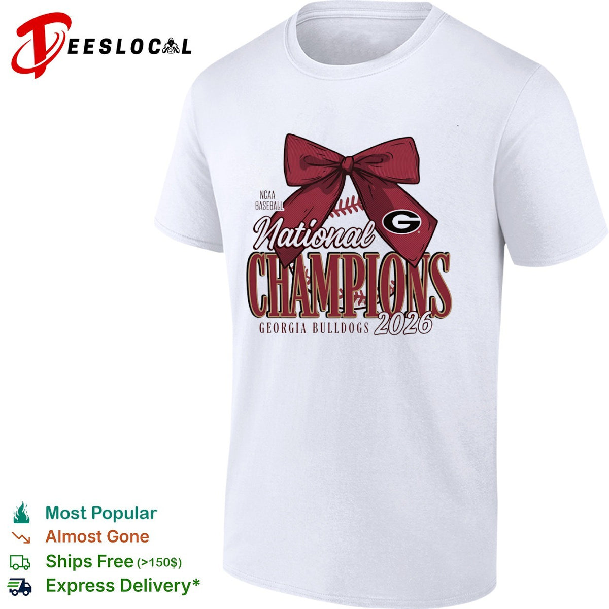 Georgia Bulldogs NCAA Baseball National Champions 2026 shirt