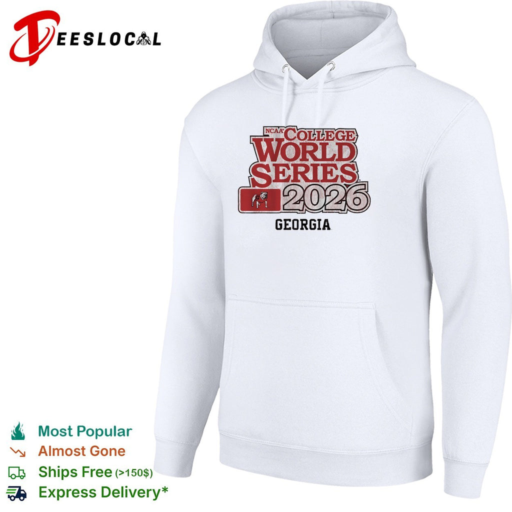 Georgia Bulldogs NCAA College World Series 2026 Official Logo Text Design shirt