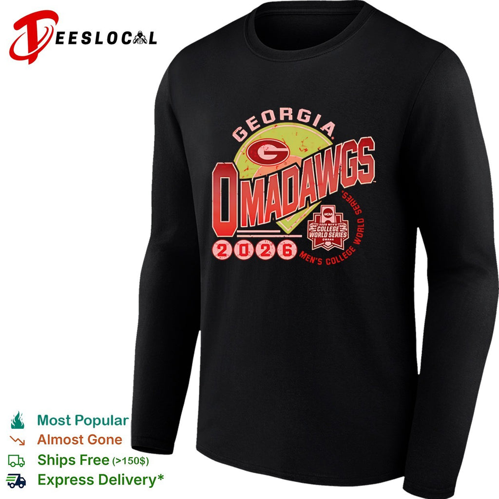 Georgia Bulldogs Omadawgs baseball diamond 2026 Mens College World Series shirt