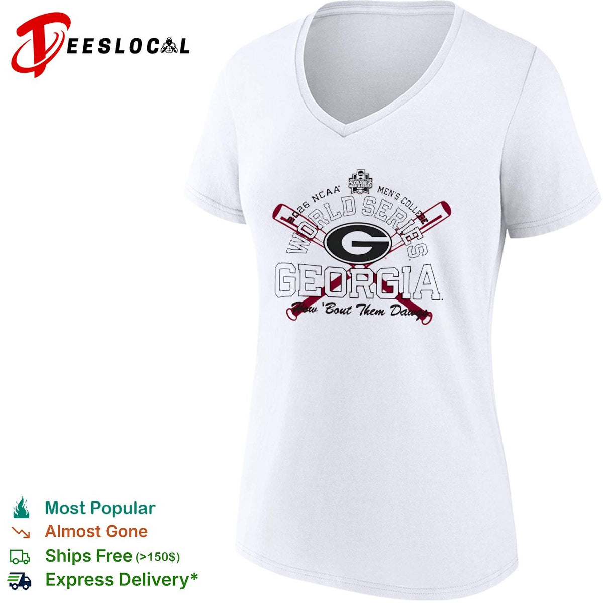 Georgia Bulldogs how ’bout them dawgs NCAA Men’s College World Series 2026 shirt