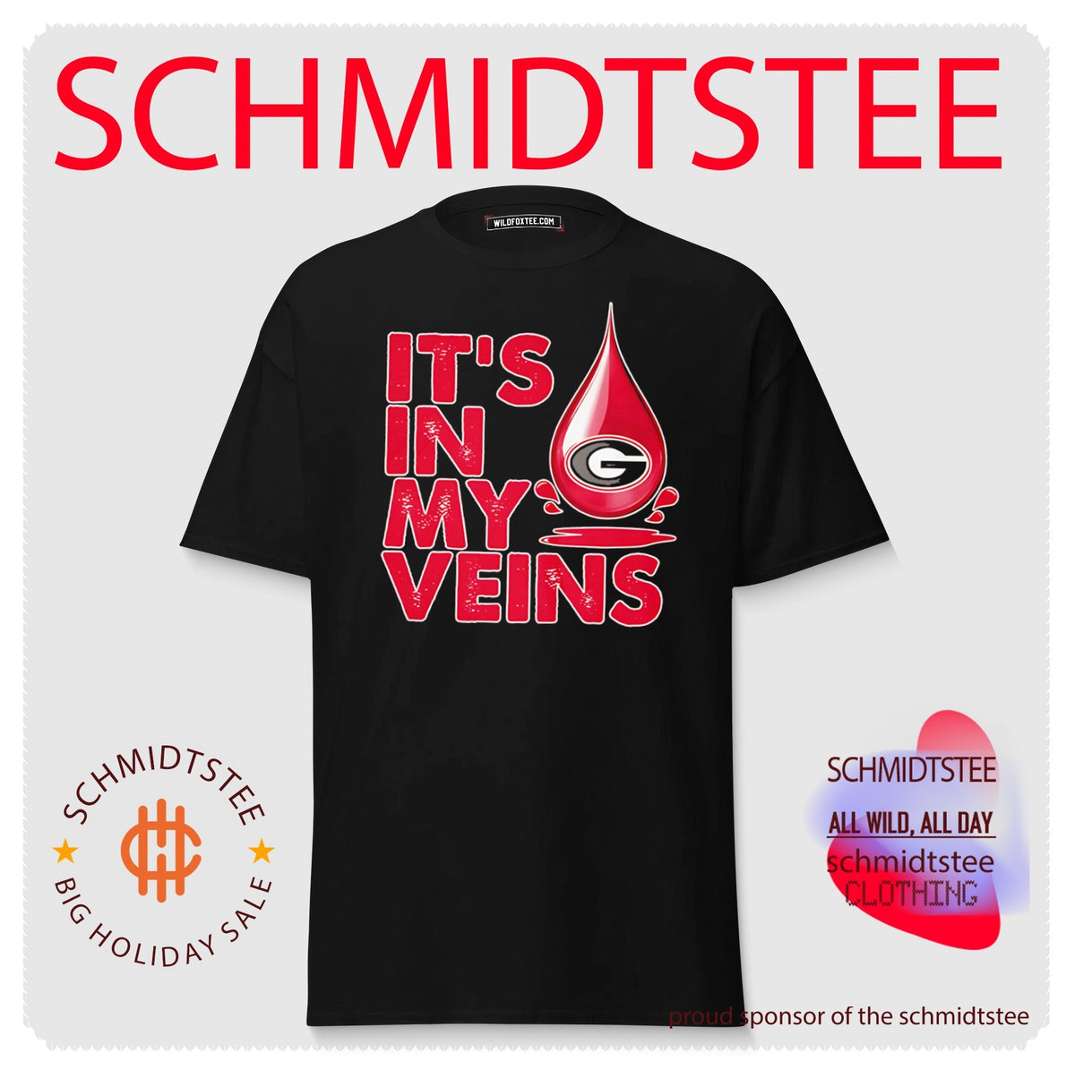 Georgia Bulldogs it’s in my veins blood graphic shirt