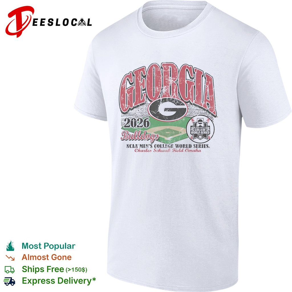 Georgia Bulldogs stadium 2026 NCAA Mens College World Series Charles Schwab Field Omaha shirt
