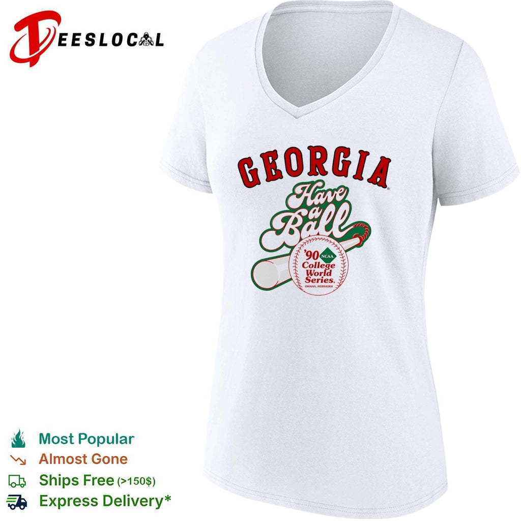 Georgia Have a Ball 90 NCAA College World Series Omaha Nebraska baseball shirt