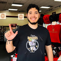 Georgia Tech Drew Rogers swinging pose shirt