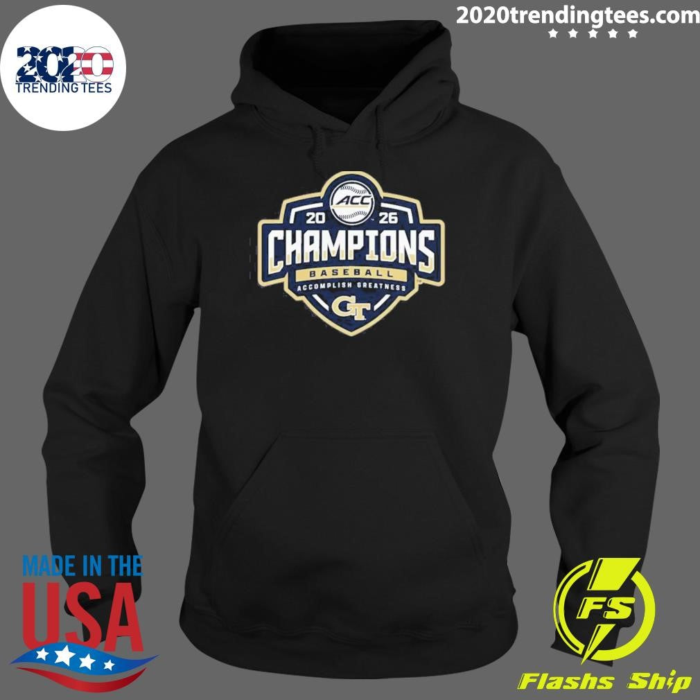 Georgia Tech Yellow Jackets 2026 Acc Baseball Tournament Champions Shirt